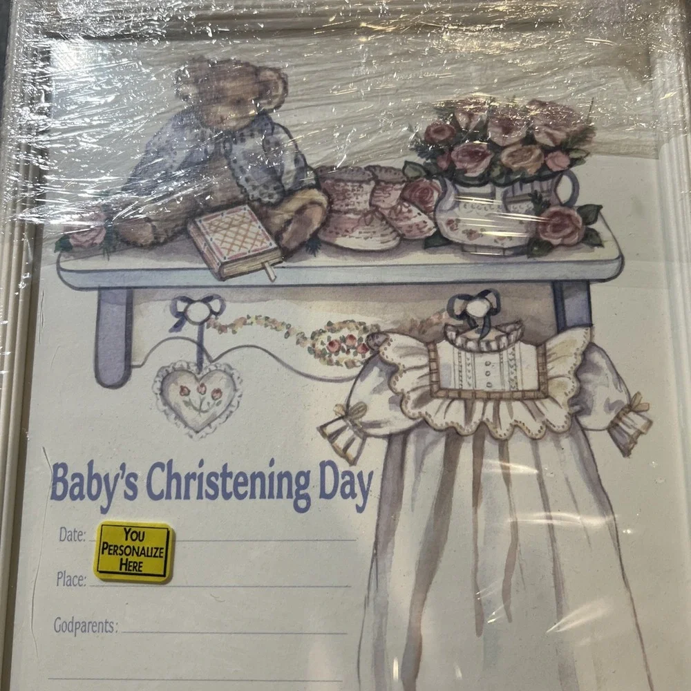 Personalize Christening Day‎ Keepsake Frame 8x10 Vintage 1992 Figi Graphics New